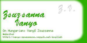 zsuzsanna vanyo business card