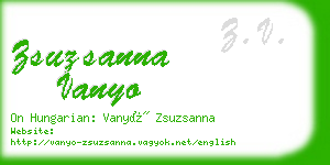 zsuzsanna vanyo business card